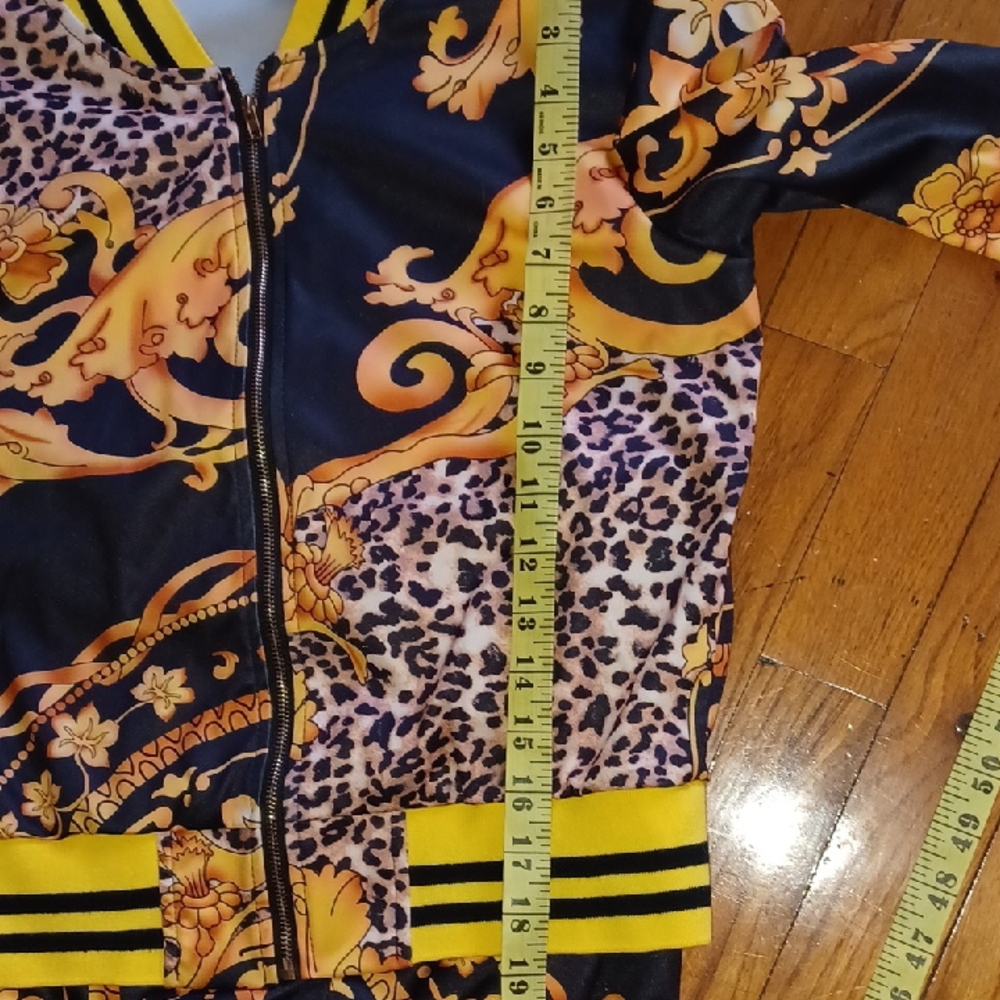 Vibrant Patterned Jacket and Pants Set - Picture 8 of 10